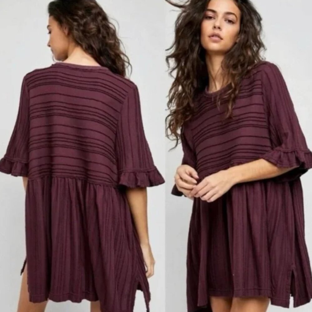 Free People Take a Spin Tunic in Black Honey XS